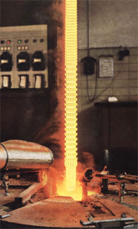 Traitement thermique d'une broche visant � la solidifier